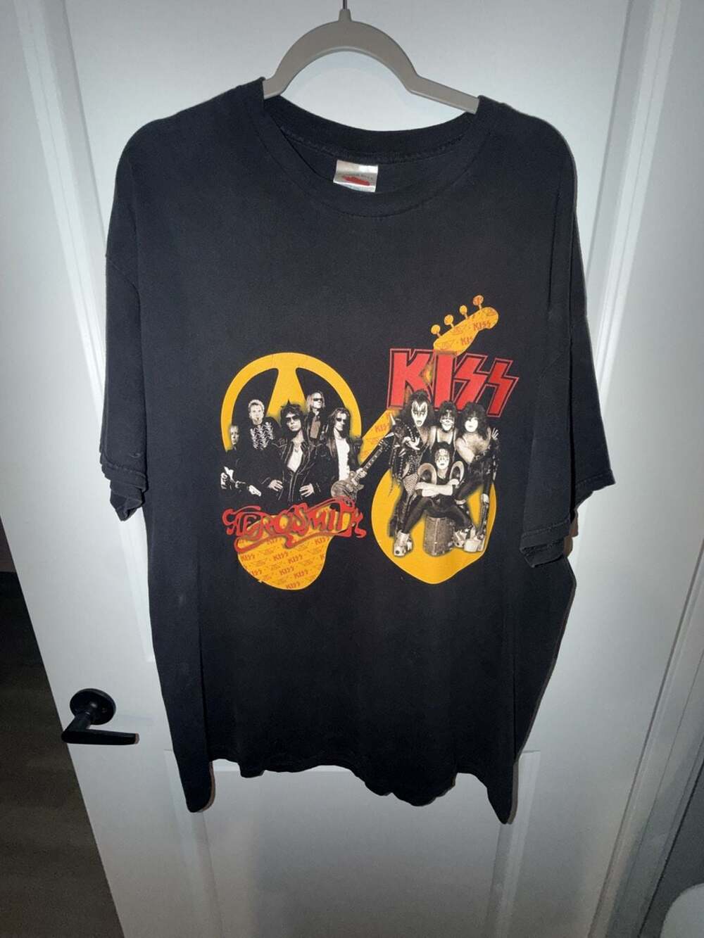 Tennessee River Aerosmith And Kiss Tour 2003-2004 T-Shirt Size 2XL Black